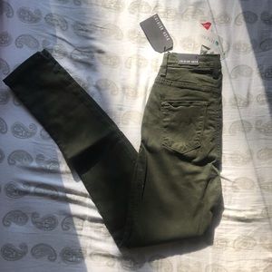 NWT Fashion Nova High Waist Olive Skinny Jeans